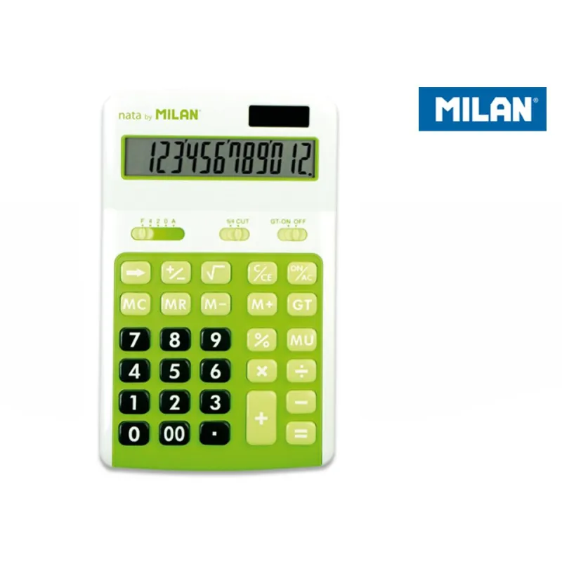 KALKULATOR MILAN 12 POZYCYJNY ZIELONY - Milan