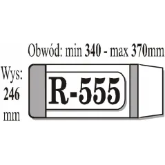 OKŁADKA KSIĄŻKOWA REGULOWANA R-555 50 SZT. - IKS