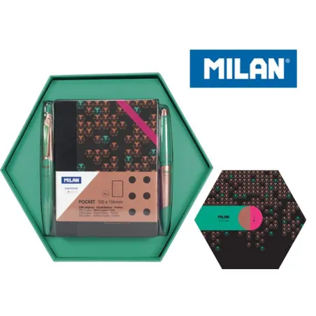 ZESTAW UPOMINKOWY MILAN COPPER ZIELONY - Milan