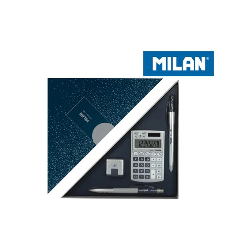 ZESTAW UPOMINKOWY MILAN SILVER GRANATOWY - Milan