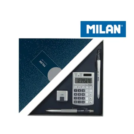 ZESTAW UPOMINKOWY MILAN SILVER GRANATOWY - Milan
