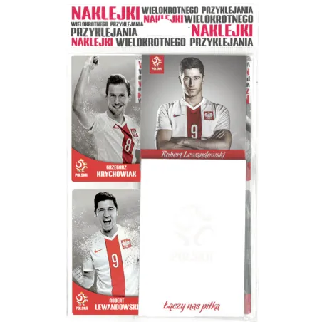 Zestaw Naklejek Z Piłkarzami Pzpn + Notesik Robert Lewandowski