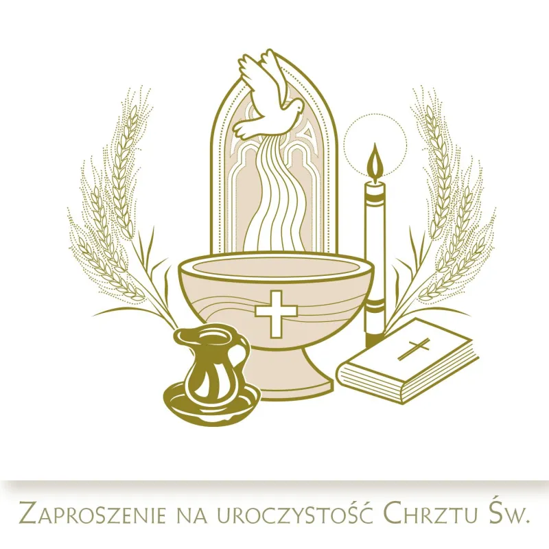 ZAPROSZENIE NA CHRZEST ŚWIĘTY 10 SZT. - Pol-Mak