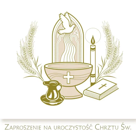 ZAPROSZENIE NA CHRZEST ŚWIĘTY 10 SZT. - Pol-Mak