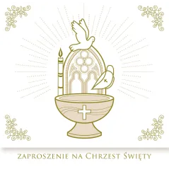 ZAPROSZENIE NA CHRZEST ŚWIĘTY 10 SZT. - Pol-Mak