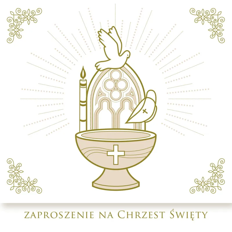 ZAPROSZENIE NA CHRZEST ŚWIĘTY 10 SZT. - Pol-Mak