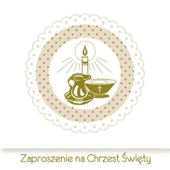 ZAPROSZENIE NA CHRZEST ŚWIĘTY 10SZT. - Pol-Mak