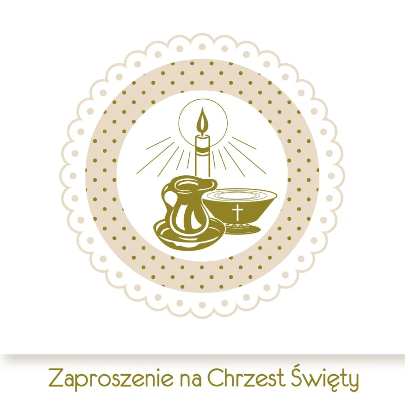 ZAPROSZENIE NA CHRZEST ŚWIĘTY 10SZT. - Pol-Mak