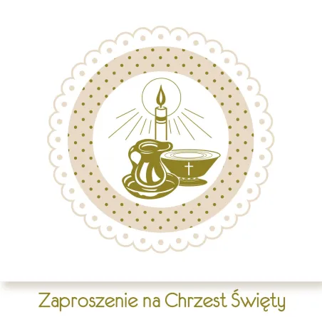 ZAPROSZENIE NA CHRZEST ŚWIĘTY 10SZT. - Pol-Mak