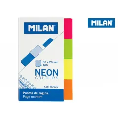 ZAKŁADKI MILAN INDEKSUJĄCE 50X20 NEON KOLOROWE - Milan