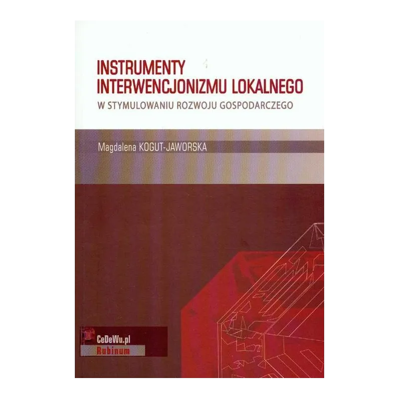 INSTRUMENTY INTERWENCJONIZMU LOKALNEGO W STYMULOWANIU ROZWOJU GOSPODARCZEGO Magdalena Kogut - CEDEWU