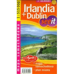 DUBLIN + IRLANDIA PLAN MIASTA 1: 17 500 - Demart