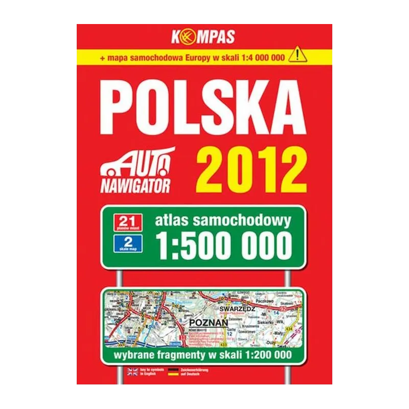 POLSKA 2012 ATLAS SAMOCHODOWY 1 : 500 000 - Kompas
