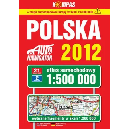POLSKA 2012 ATLAS SAMOCHODOWY 1 : 500 000 - Kompas
