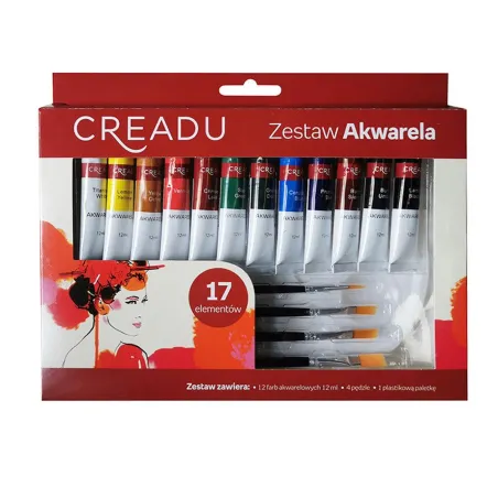 ZESTAW FARB AKWARELOWYCH 17 ELEMENTÓW CREADU - Panon
