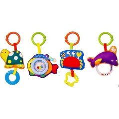 MATA EDUKACYJNA OCEAN ZWIERZĄTKA WODNE GRZECHOTKI 0+ - Lean Toys