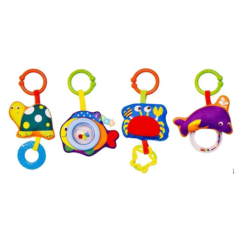 MATA EDUKACYJNA OCEAN ZWIERZĄTKA WODNE GRZECHOTKI 0+ - Lean Toys