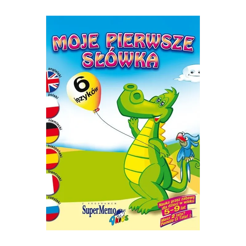 MOJE PIERWSZE SŁÓWKA I ZWROTY NAUKA PRZEZ ZABAWĘ 6-9 LAT PROGRAM DO NAUKI 6 JĘZYKÓW