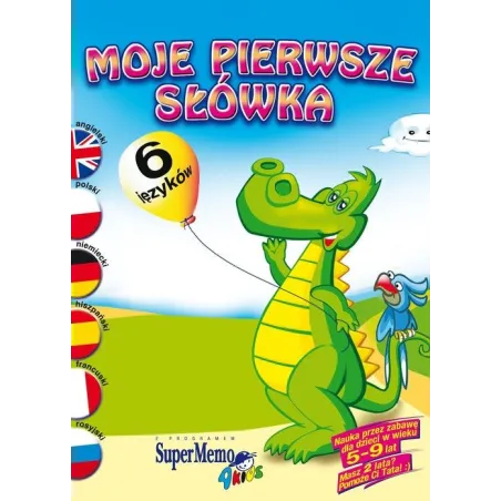 MOJE PIERWSZE SŁÓWKA I ZWROTY NAUKA PRZEZ ZABAWĘ 6-9 LAT PROGRAM DO NAUKI 6 JĘZYKÓW
