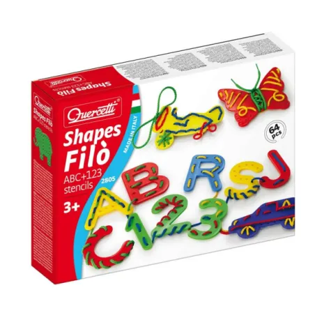 Wyszywanka Kształty Filo Abc + 123 64 Elementy 3+ Wyszywanka Kształty Filo Abc + 123 64 Elementy 3+