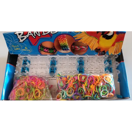 Zestaw 900 Gumek Super Loom Bands Kidea Z Krosnem