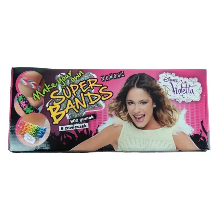 ZESTAW 900 GUMEK SUPER BANDS VIOLETTA Z KROSNEM DISNEY 