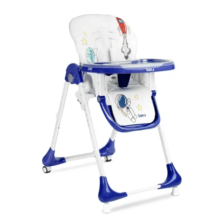 KRZESEŁKO DO KARMIENIA GRANATOWO BIAŁE CARETERO LUNA 6M+
