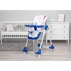 KRZESEŁKO DO KARMIENIA GRANATOWO BIAŁE CARETERO LUNA 6M+
