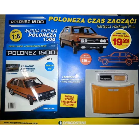 Maska + Kratka Wlotu Powietrza Polonez 1500 Zbuduj Model Legendarnego Auta Nr 2 Maska + Kratka Wlotu Powietrza Polonez 1500 Zbuduj Model Legendarnego Auta Nr 2