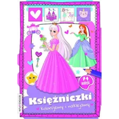 KSIĘŻNICZKI. KOLORUJEMY I NAKLEJAMY - Books & Fun