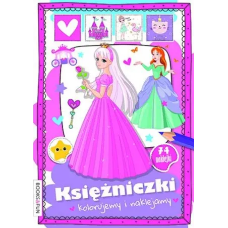 KSIĘŻNICZKI. KOLORUJEMY I NAKLEJAMY - Books & Fun