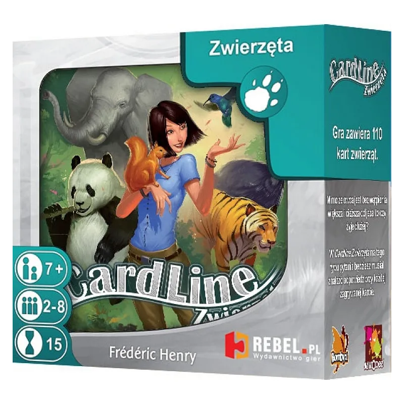 CARDLINE ZWIERZĘTA GRA KARCIANA 7+ - Rebel