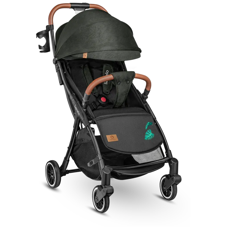 WÓZEK SPACEROWY SPACERÓWKA + MOSKITIERA + OCIEPLACZ NA NÓŻKI + TORBA TRANSPORTOWA LIONELO JULIE ONE TROPICAL GREEN