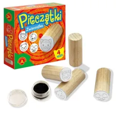 PIECZĄTKI ZWIERZĄTKA Z PODUSZKĄ NA TUSZ 4 SZT. - Alexander