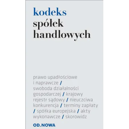 KODEKS SPÓŁEK HANDLOWYCH 01.02.2015 - od.nowa