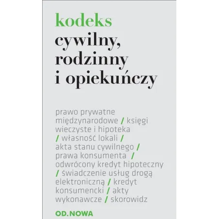 KODEKS CYWILNY RODZINNY I OPIEKUŃCZY 01.09.2015 - od.nowa