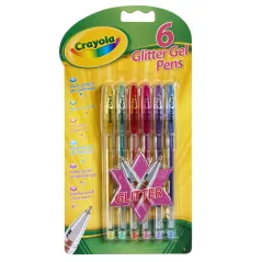 DŁUGOPISY ŻELOWE BROKATOWE 6 KOLORÓW CRAYOLA - Crayola