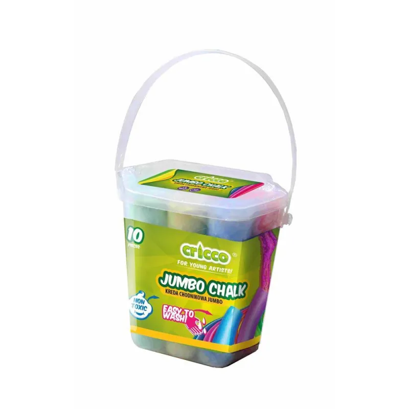 KREDA W WIADERKU 10 KOLORÓW JUMBO - Cricco