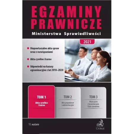 AKTA CYWILNE I KARNE. EGZAMINY PRAWNICZE MINISTERSTWA SPRAWIEDLIWOŚCI 2021 - C.H. Beck