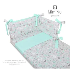 SERDUSZKA 3-CZĘŚCIOWY KOMPLET POŚCIELI 130 X 135 MIETA MIMINU - MimiNu
