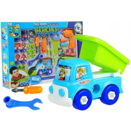 NARZEDZIA I POJAZDY BUDOWLANE DO ROZKRĘCANIA ZESTAW LEAN TOYS 3+ - Lean Toys
