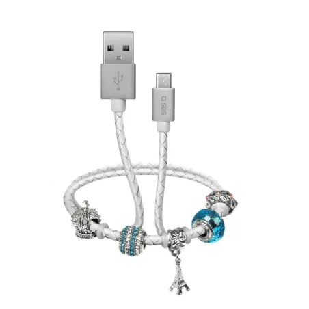 KABEL USB - MICRO USB Z OZDOBNYMI ZAWIESZKAMI SBS SMART & LADIES - SBS