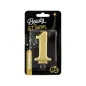 Świeczka Cyferka 1 Metalik Złota 8.0 Cm Beauty & Charm