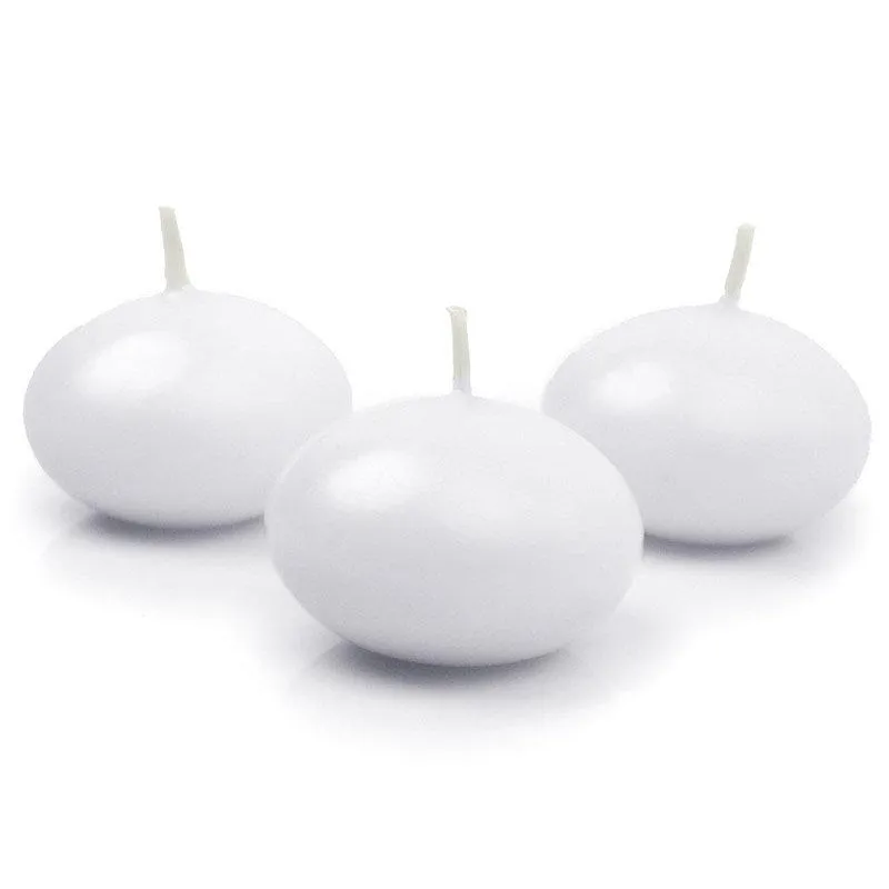 ŚWIECA PŁYWAJĄCA MATOWA BIAŁA 5 CM 10 SZTUK - PartyDeco