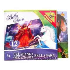 UKŁADANKA OBRAZKOWA KOSTKOWA BELLA SARA 12 ELEMENTÓW 3+ - Bączek