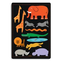 ZWIERZĘTA SAFARI PUZZLE DREWNIANE PRZESTRZENNE UKŁADANKA 18M+ - Djeco