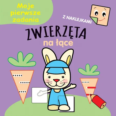 ZWIERZĘTA NA ŁĄCE MOJE PIERWSZE ZADANIA Z NAKLEJKAMI - Olesiejuk