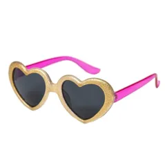 OKULARY DZIECIĘCE 100% UV GLITTER HEART - Rockahula