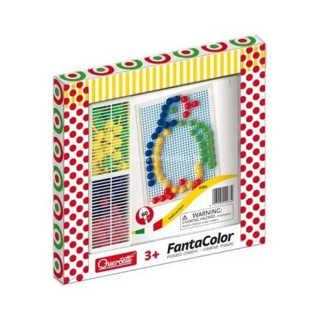 MOZAIKA FANTACOLOR CREATIVE 60 ELEMENTÓW 3+ - Quercetti