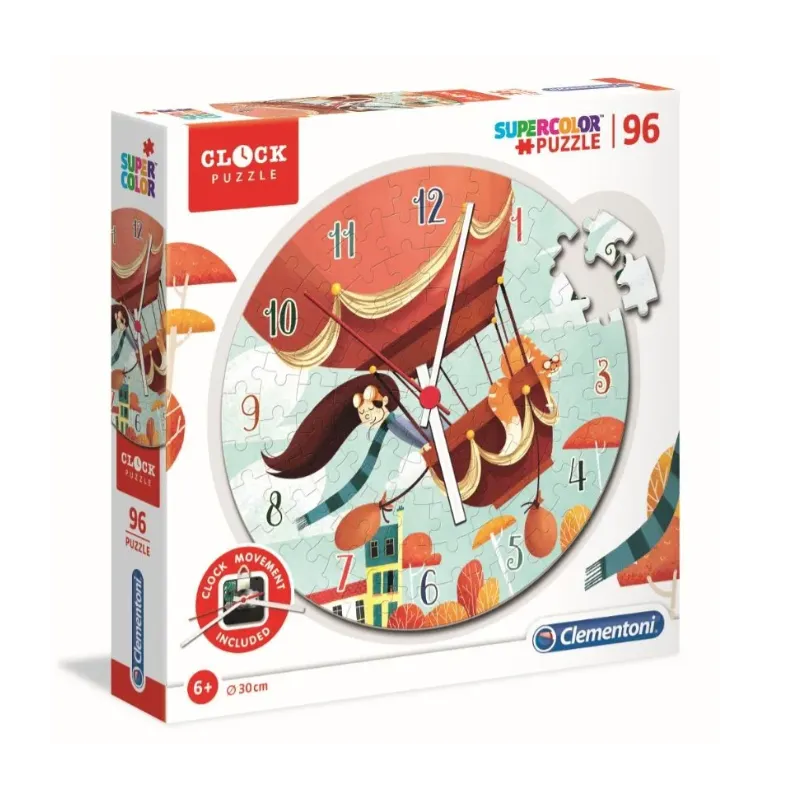 ZEGAR PUZZLE SUPERCOLOR 96 ELEMENTÓW 6+ - Clementoni ZEGAR PUZZLE SUPERCOLOR 96 ELEMENTÓW 6+ - Clementoni
